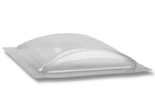 SL1422E-LP – S.RECREATION Skylight, 4-1/2 Inch High Bubble Type Dome Mounts Outside RV Rectangular For 22 Inch Length...